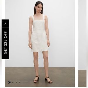 Club Monaco Striped Square Neck Mini Dress